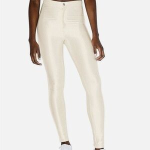American Apparel Disco Pants - Shimmery Off-white, stretchy & skinny fit